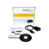StarTech.com - Cable Profesional de 0,3m USB a Puerto Serie Serial RS232 DB9 con Retención del Puerto COM