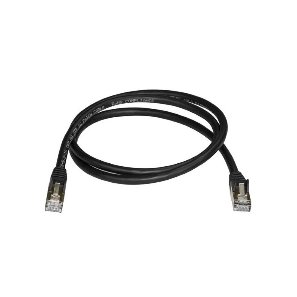 StarTech.com - Cable de 1m de Red Ethernet RJ45 Cat6a Blindado STP - Cable sin Enganche Snagless - Negro