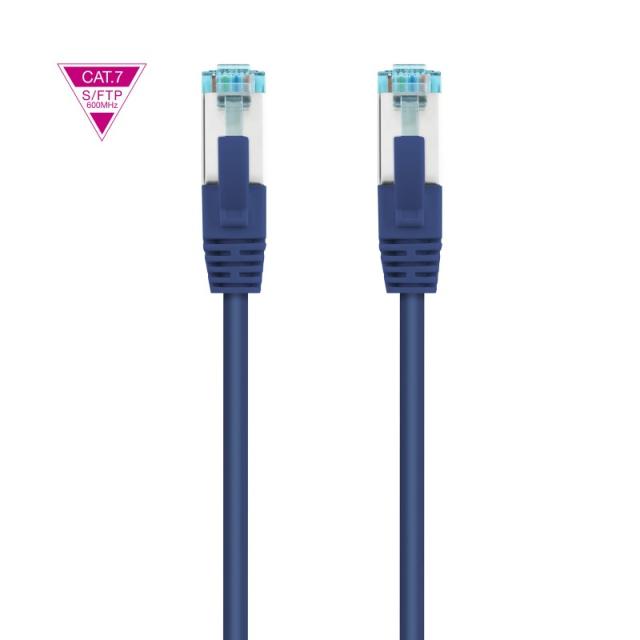 Nanocable - Cable de Red Cat.7 600MHZ LSZH SFTP PIMF AWG26, Azul, 50 cm