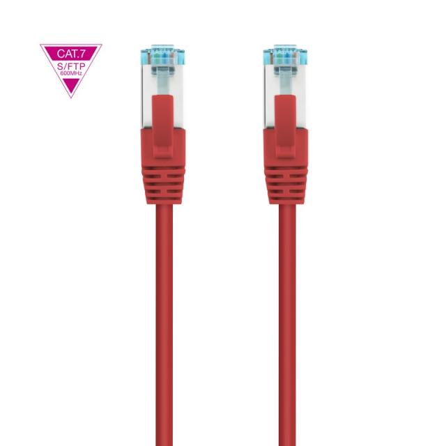 Nanocable - Cable de Red Cat.7 600MHZ LSZH SFTP PIMF AWG26, Rojo, 2 m