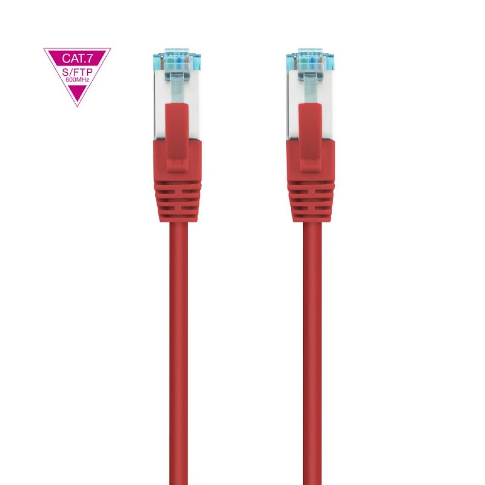 Nanocable - Cable de Red Cat.7 600MHZ LSZH SFTP PIMF AWG26, Rojo, 2 m
