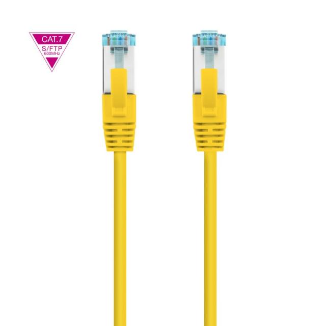 Nanocable - Cable de Red Cat.7 600MHZ LSZH SFTP PIMF AWG26, Amarillo, 1 m