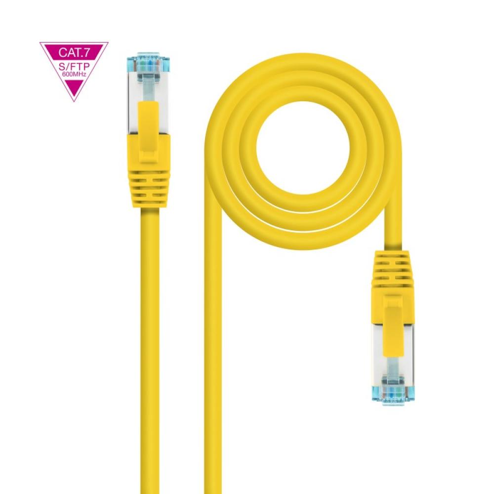 Nanocable - Cable de Red Cat.7 600MHZ LSZH SFTP PIMF AWG26, Amarillo, 1 m