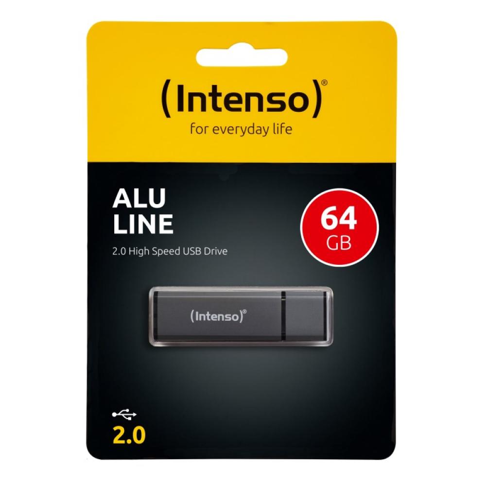 Intenso - Alu Line unidad flash USB 64 GB USB tipo A 2.0 Antracita