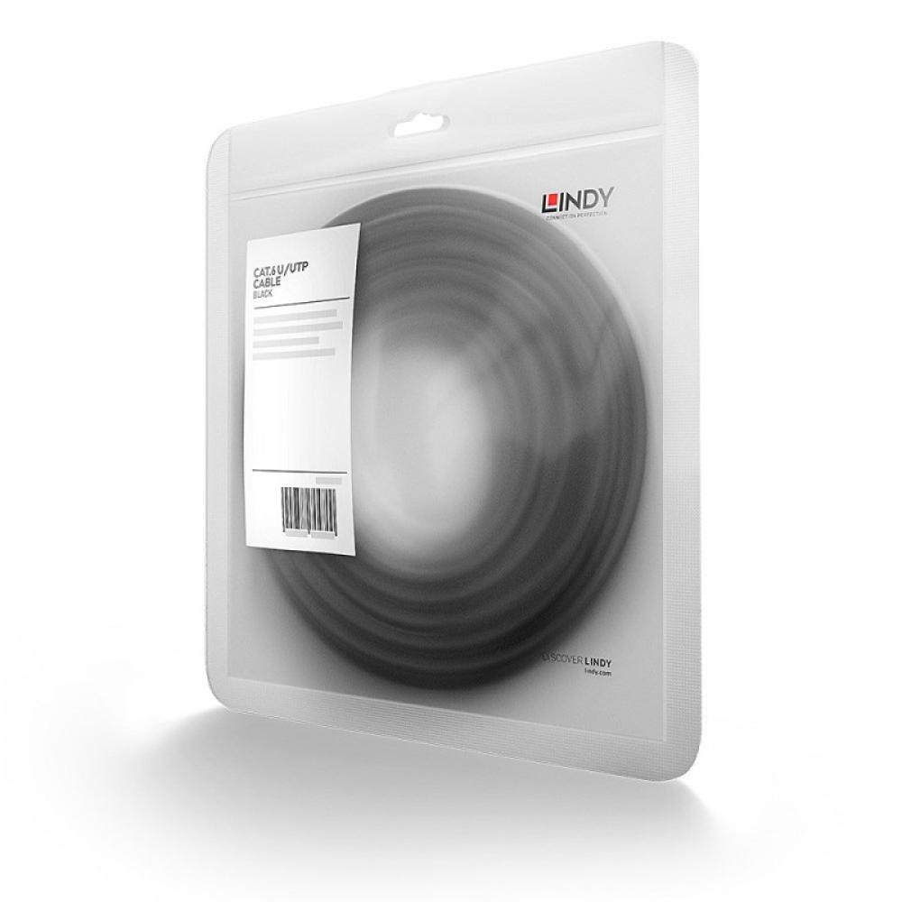 Lindy - 48076 cable de red Negro 0,5 m Cat6 U/UTP (UTP)