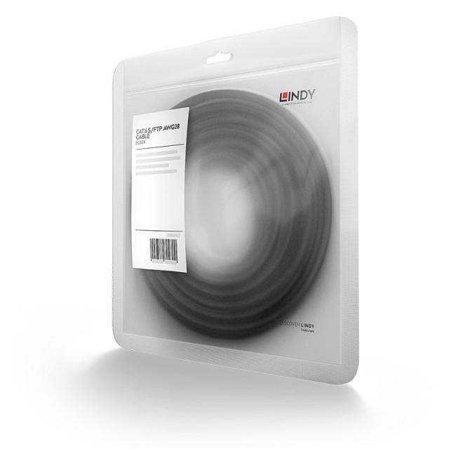 Lindy - 47372 cable de red Negro 1 m Cat6 S/FTP (S-STP)