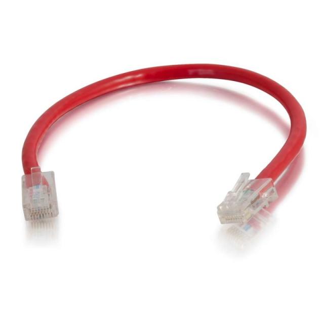 C2G - Cable de conexión de red de 0,5 m Cat5e sin blindaje y sin funda (UTP), color rojo