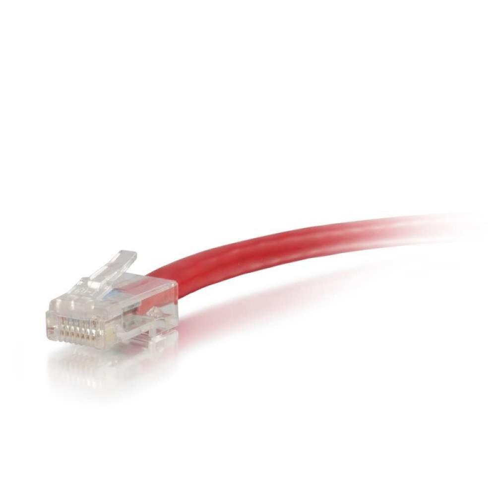 C2G - Cable de conexión de red de 0,5 m Cat5e sin blindaje y sin funda (UTP), color rojo
