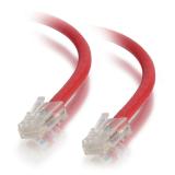 C2G - Cable de conexión de red de 0,5 m Cat5e sin blindaje y sin funda (UTP), color rojo