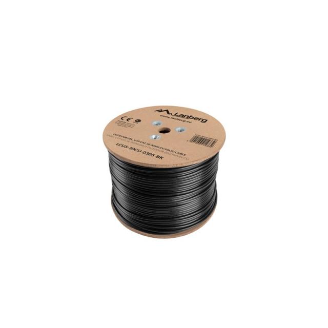 Lanberg - LCU5-30CU-0305-BK cable de red Negro 305 m Cat5e U/UTP (UTP)