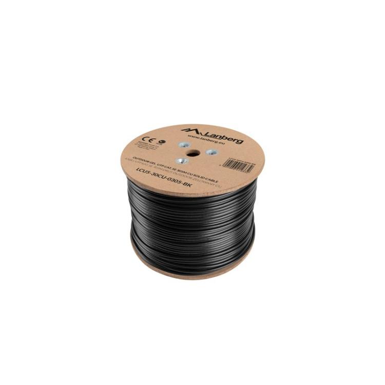 Lanberg - LCU5-30CU-0305-BK cable de red Negro 305 m Cat5e U/UTP (UTP)