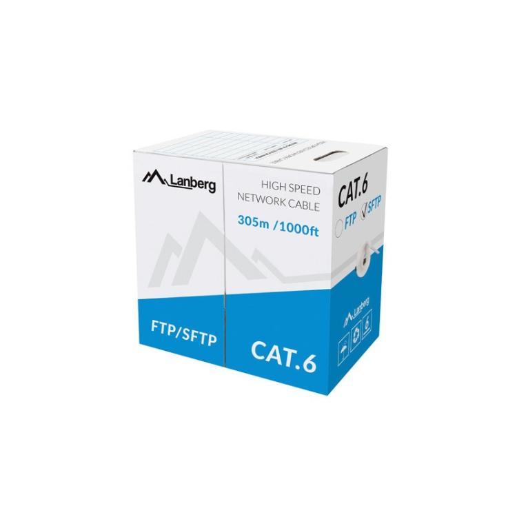 Lanberg - LCS6-11CU-0305-S cable de red Gris 305 m Cat6 SF/UTP (S-FTP)