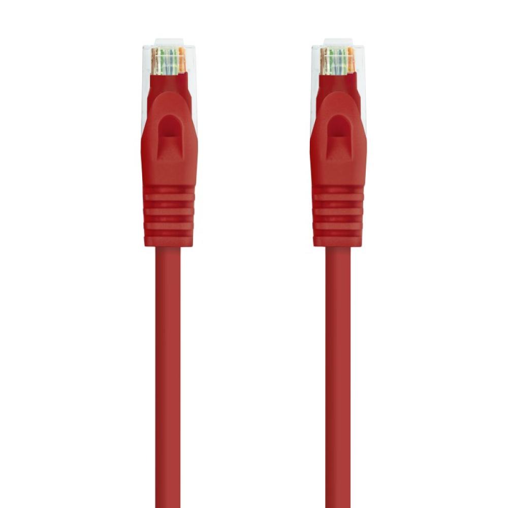 Nanocable - Cable Red Latiguillo RJ45 LSZH CAT.6A UTP AWG24, Rojo, 25 cm