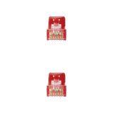 Nanocable - Cable Red Latiguillo RJ45 LSZH CAT.6A UTP AWG24, Rojo, 25 cm