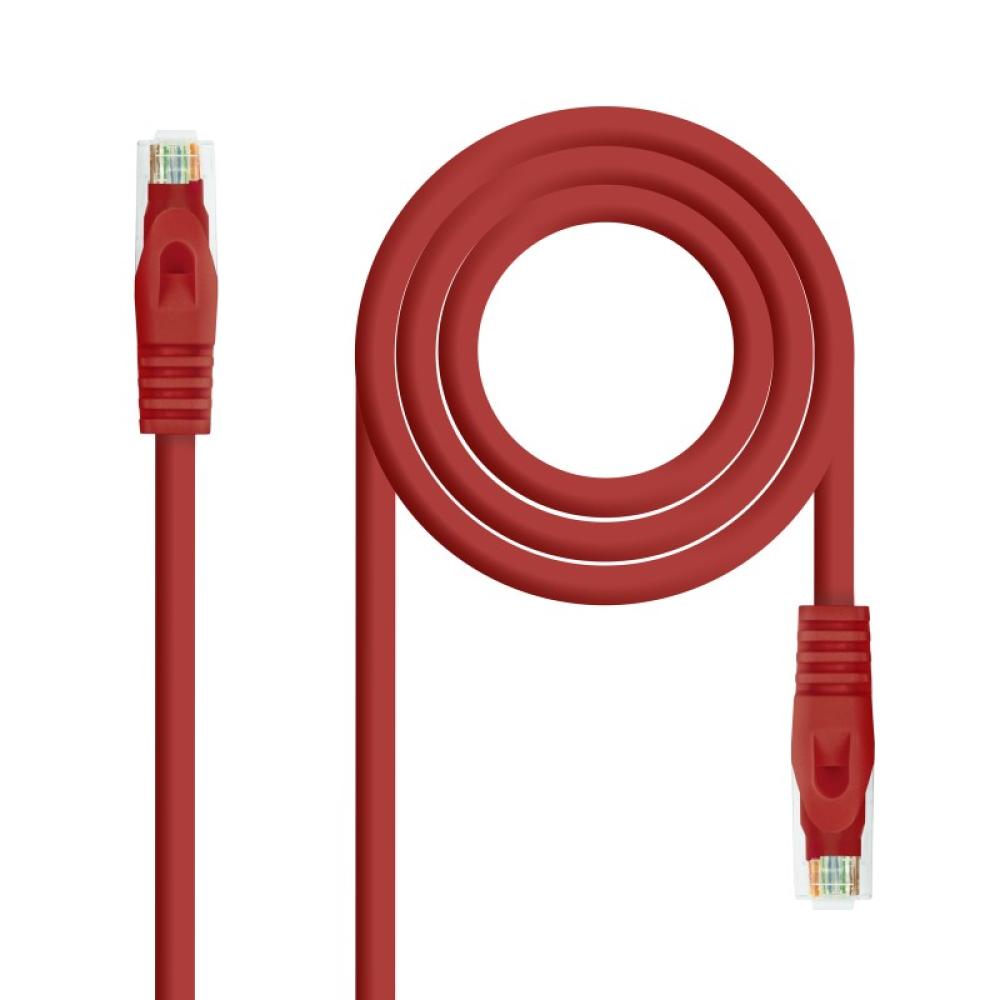 Nanocable - Cable Red Latiguillo RJ45 LSZH CAT.6A UTP AWG24, Rojo, 25 cm