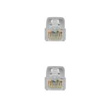 Nanocable - Cable Red Latiguillo RJ45 LSZH CAT.6A UTP AWG24, Gris, 30 cm