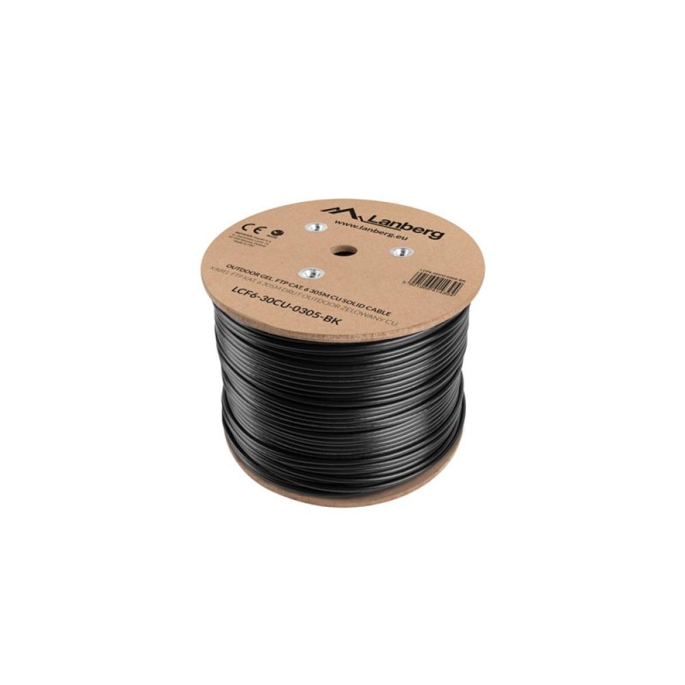 Lanberg - LCF6-30CU-0305-BK cable de red Negro 305 m Cat6