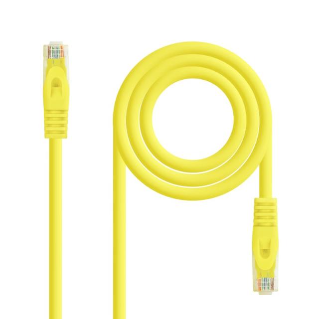 Nanocable - Cable de red latiguillo RJ45 LSZH Cat.6A UTP AWG24, Amarillo, 0.5m