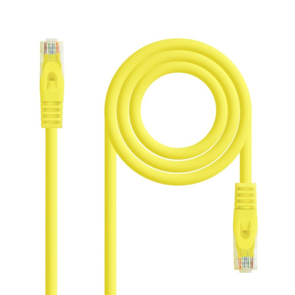 Nanocable - Cable de red latiguillo RJ45 LSZH Cat.6A UTP AWG24, Amarillo, 0.5m