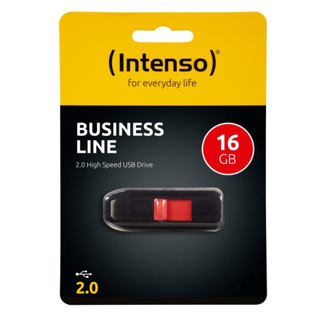 Intenso - 16GB USB2.0 unidad flash USB USB tipo A 2.0 Negro, Rojo