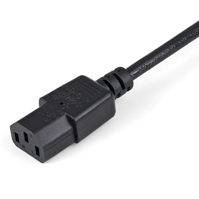 StarTech.com - Cable de 1m de Extensión de Alimentación, C14 a C13, 10A 125V, 18AWG, Alargador de Cable de Corriente de Ordenado