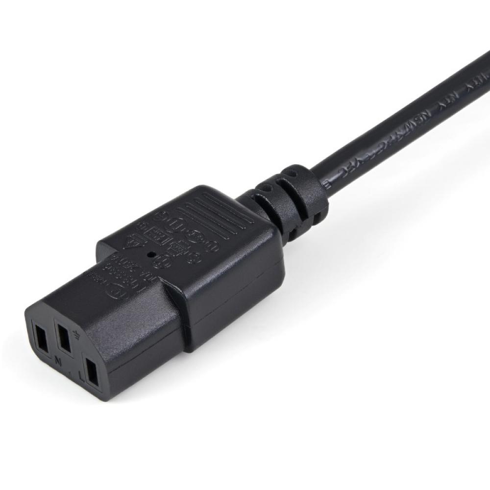 StarTech.com - Cable de 1m de Extensión de Alimentación, C14 a C13, 10A 125V, 18AWG, Alargador de Cable de Corriente de Ordenado