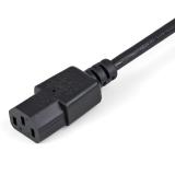 StarTech.com - Cable de 1m de Extensión de Alimentación, C14 a C13, 10A 125V, 18AWG, Alargador de Cable de Corriente de Ordenado
