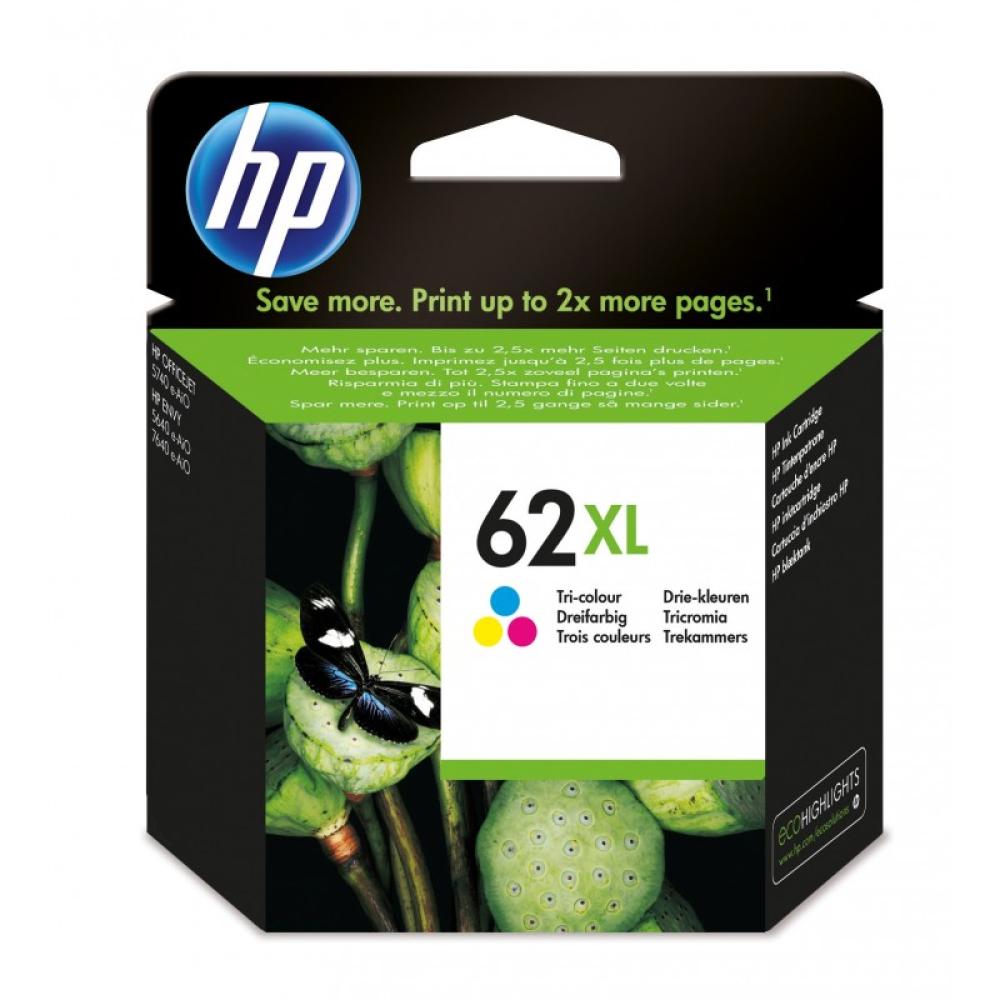 HP - Cartucho de tinta original 62XL de alta capacidad tricolor