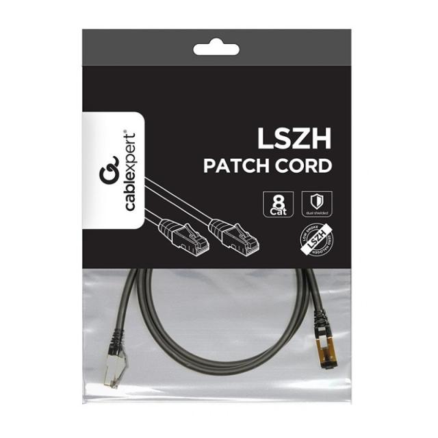 Gembird - PP8-LSZHCU-BK-1M cable de red Negro Cat8 S/FTP (S-STP)