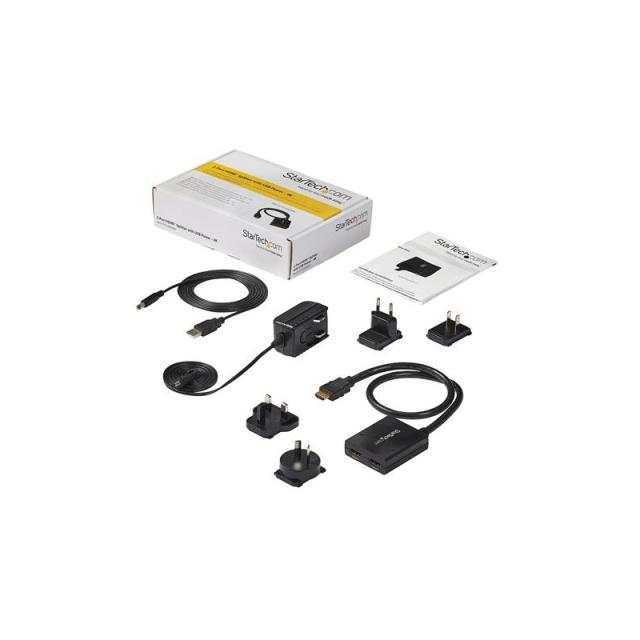 StarTech.com - Multiplicador de Vídeo HDMI de 2 Puertos - Splitter HDMI 4k 30Hz de 2x1 Alimentado por USB