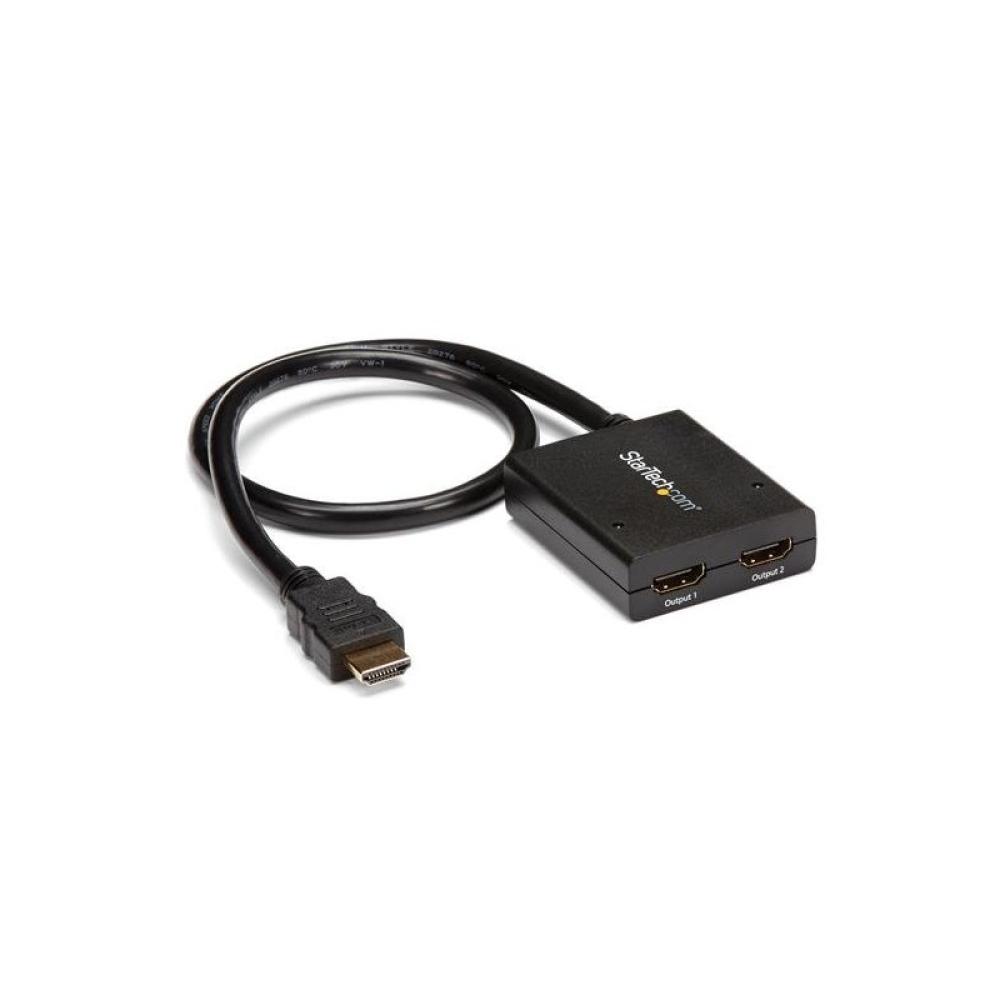 StarTech.com - Multiplicador de Vídeo HDMI de 2 Puertos - Splitter HDMI 4k 30Hz de 2x1 Alimentado por USB