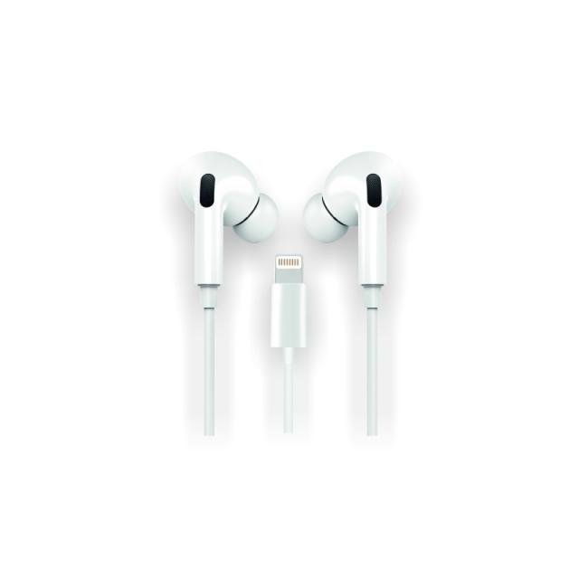 TECH ONE TECH - AURICULARES TECHONE BOTON LIGHTNING BLAN - TEC1202