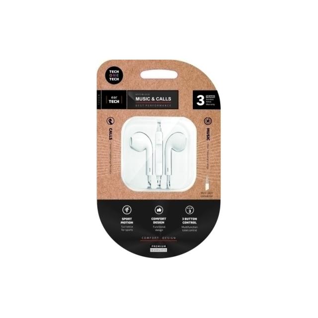 TECH ONE TECH - AURICULARES TECHONE BOTON MINI JACK BLAN