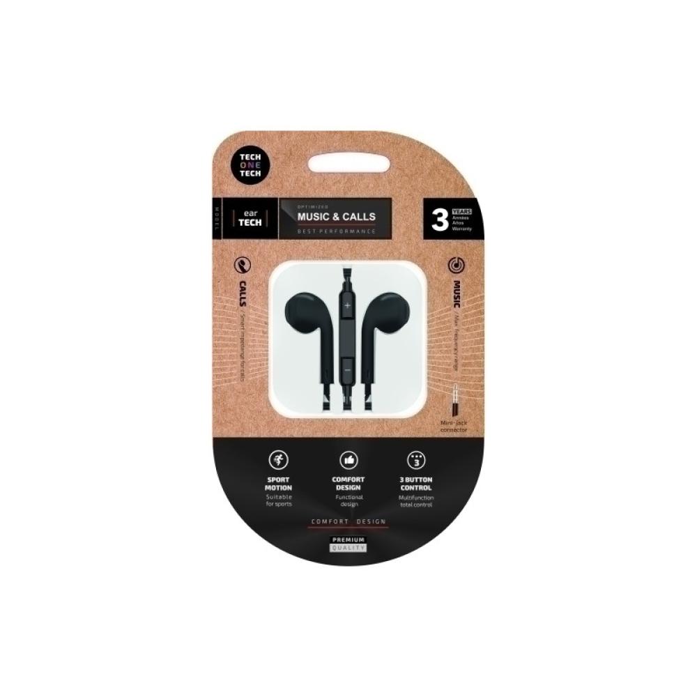 TECH ONE TECH - AURICULARES TECHONE BOTON MINI JACK NEGR