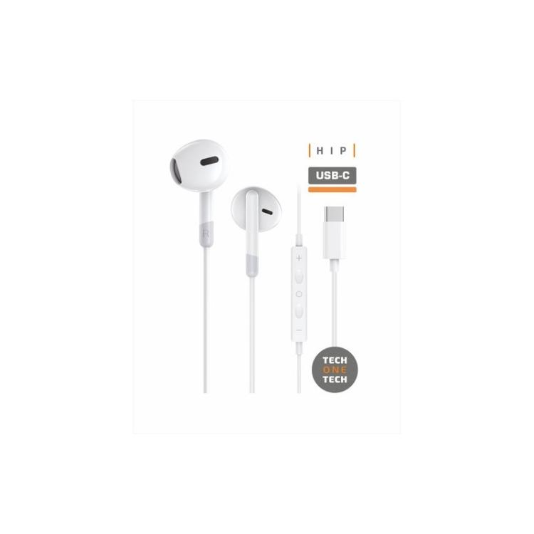 TECH ONE TECH - AURICULARES TECHONE BOTON USB-C BLANCO
