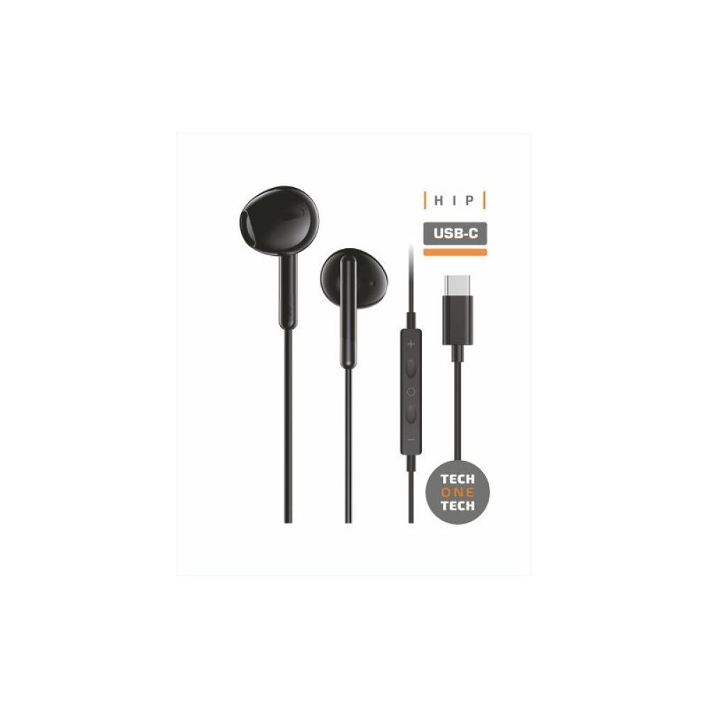 TECH ONE TECH - AURICULARES TECHONE BOTON USB-C NEGRO
