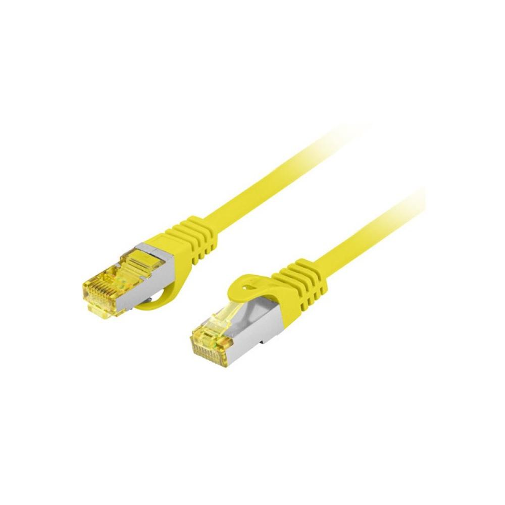 Lanberg - PCF6A-10CU-0050-Y cable de red Amarillo 0,5 m Cat6a S/FTP (S-STP)