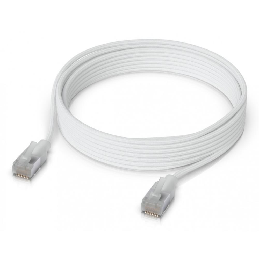 Ubiquiti - UACC-Cable-Patch-EL-C6A-3M-W cable de red Translúcido, Blanco Cat6a