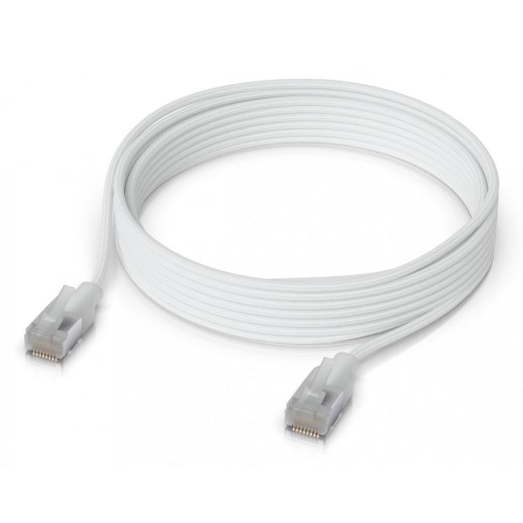 Ubiquiti - UACC-Cable-Patch-EL-C6A-3M-W cable de red Translúcido, Blanco Cat6a