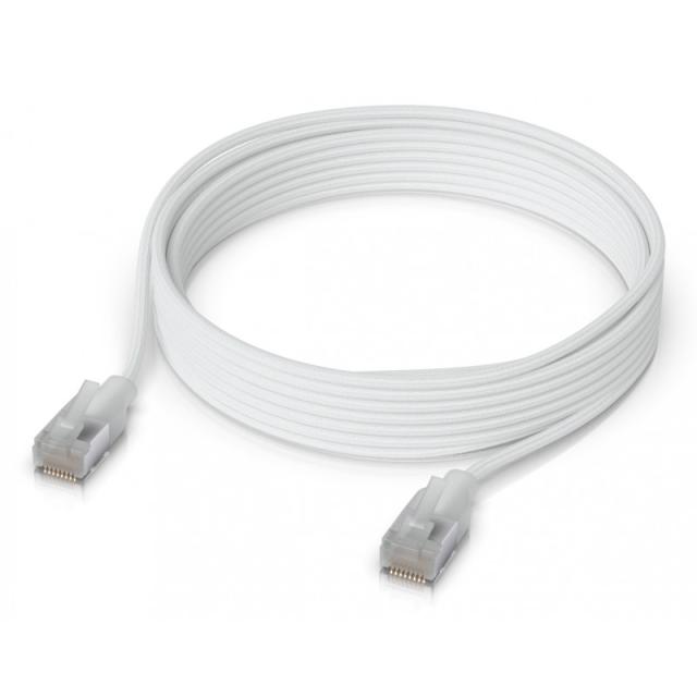Ubiquiti - UACC-Cable-Patch-EL-C6A-5M-W cable de red Translúcido, Blanco Cat6a