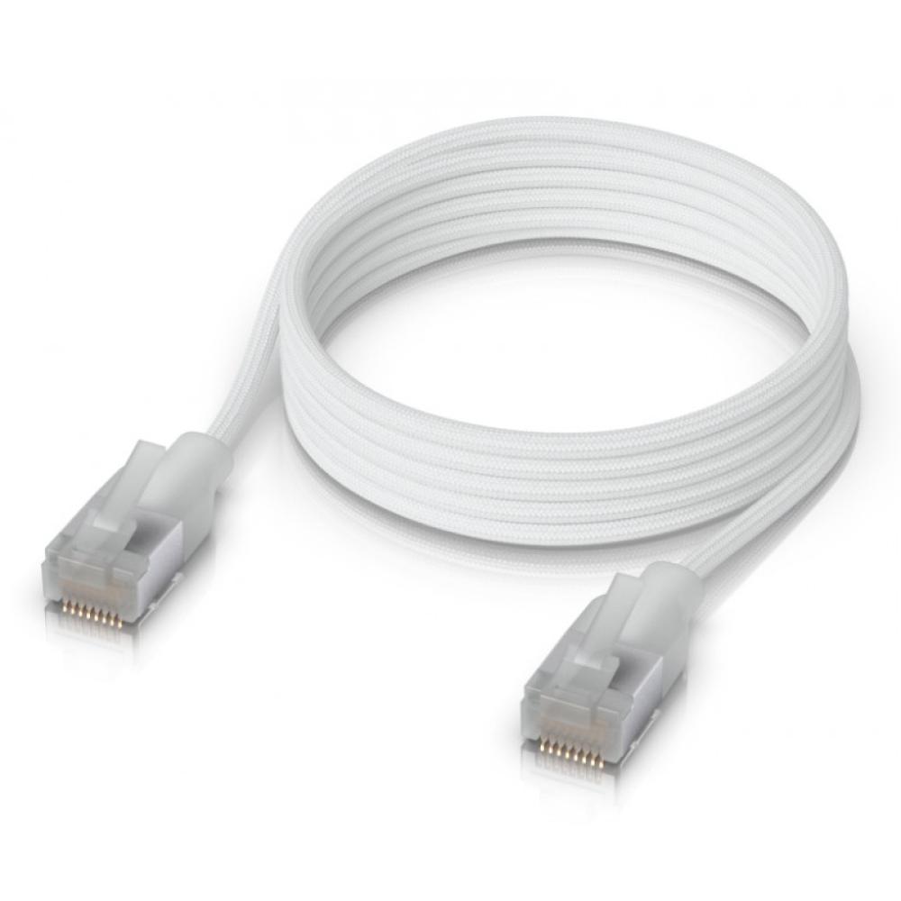 Ubiquiti - UACC-Cable-Patch-EL-C6A-1M-W cable de red Translúcido, Blanco Cat6a