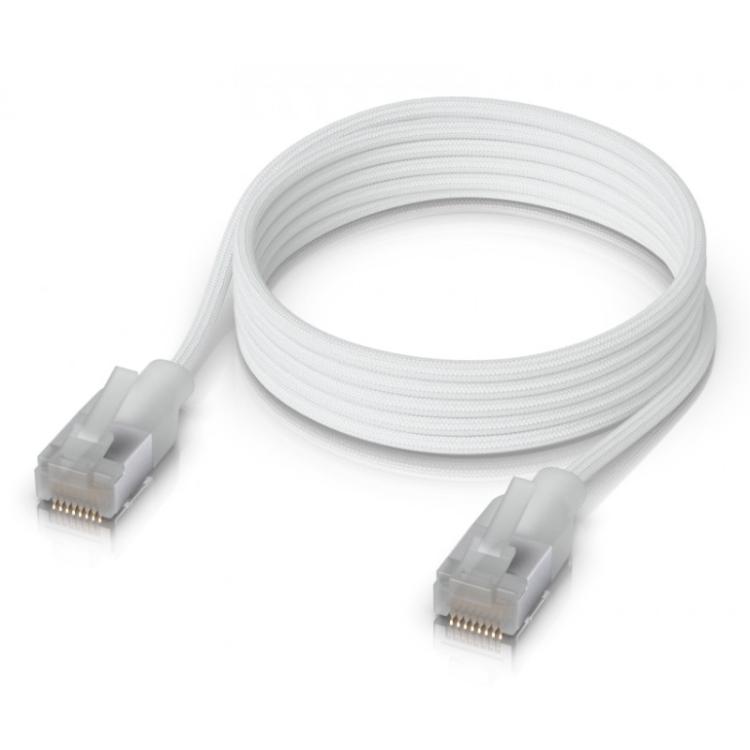 Ubiquiti - UACC-Cable-Patch-EL-C6A-1M-W cable de red Translúcido, Blanco Cat6a