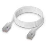 Ubiquiti - UACC-Cable-Patch-EL-C6A-1M-W cable de red Translúcido, Blanco Cat6a