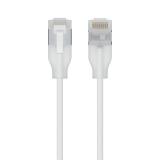 Ubiquiti - UACC-Cable-Patch-EL-C6A-1M-W cable de red Translúcido, Blanco Cat6a