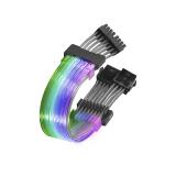 Mars Gaming - MCA-16, Cable Extensor ARGB 8+8pin PCIe para Tarjeta Gráfica, LEDs Ultrabrillantes, Compatibilidad Total, AWG18 de