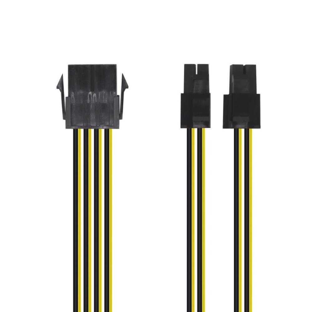 AISENS - Cable Alimentación, 8pin/H-4+4pin/M, 30cm
