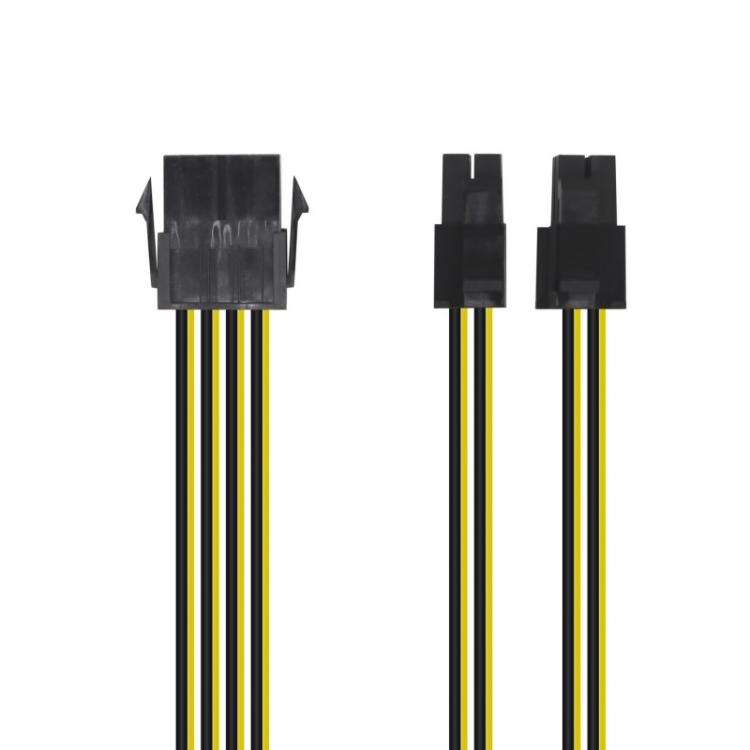 AISENS - Cable Alimentación, 8pin/H-4+4pin/M, 30cm
