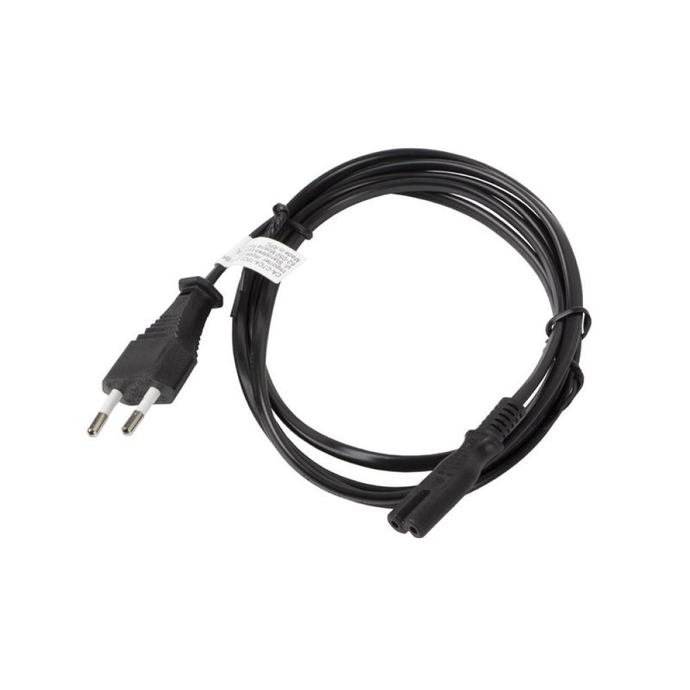 Lanberg - CA-C7CA-10CC-0030-BK cable de transmisión Negro 3 m C7 acoplador CEE7/16