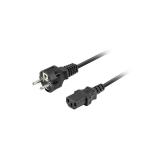 Lanberg - CA-C13C-14CC-0018-BK cable de transmisión Negro 1,8 m C13 acoplador CEE7/7