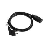 Lanberg - CA-C19C-10CC-0018-BK cable de transmisión Negro 1,8 m CEE7/7 C19 acoplador